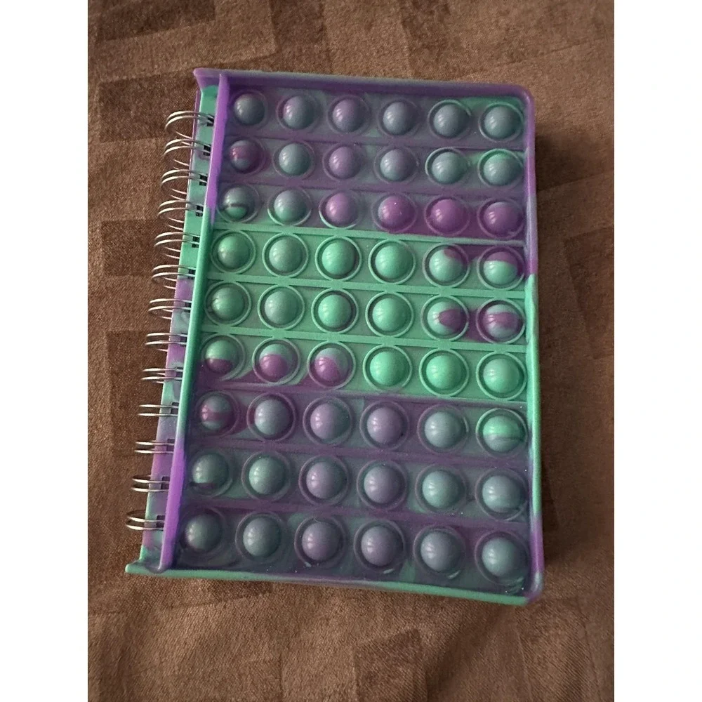 Children's Pop It Fidget Spiral Notebook Journal Boys Girls Lined‎